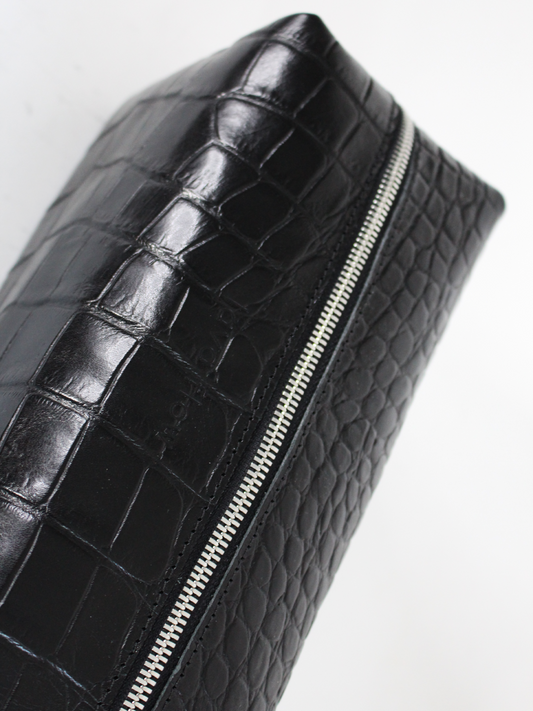 Cosmetic Bag VESUVIUS - Black Croco