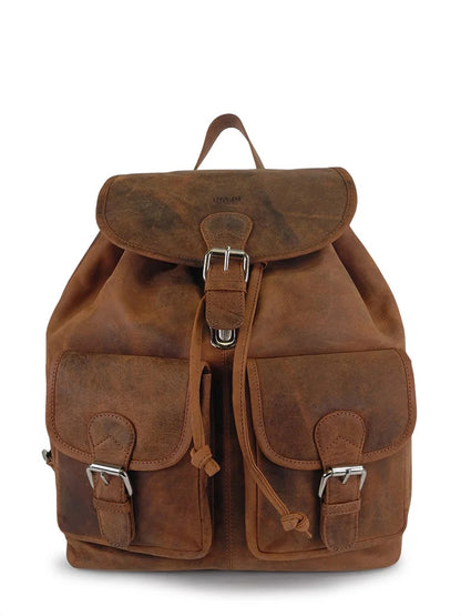 Leather Backpack NK 1910 - Brown