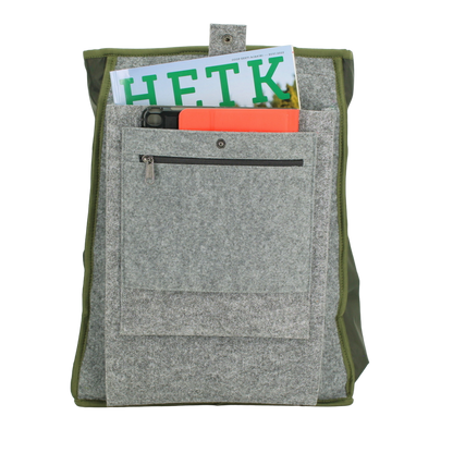 Cafe Backpack with G-hook - Khaki & Beige