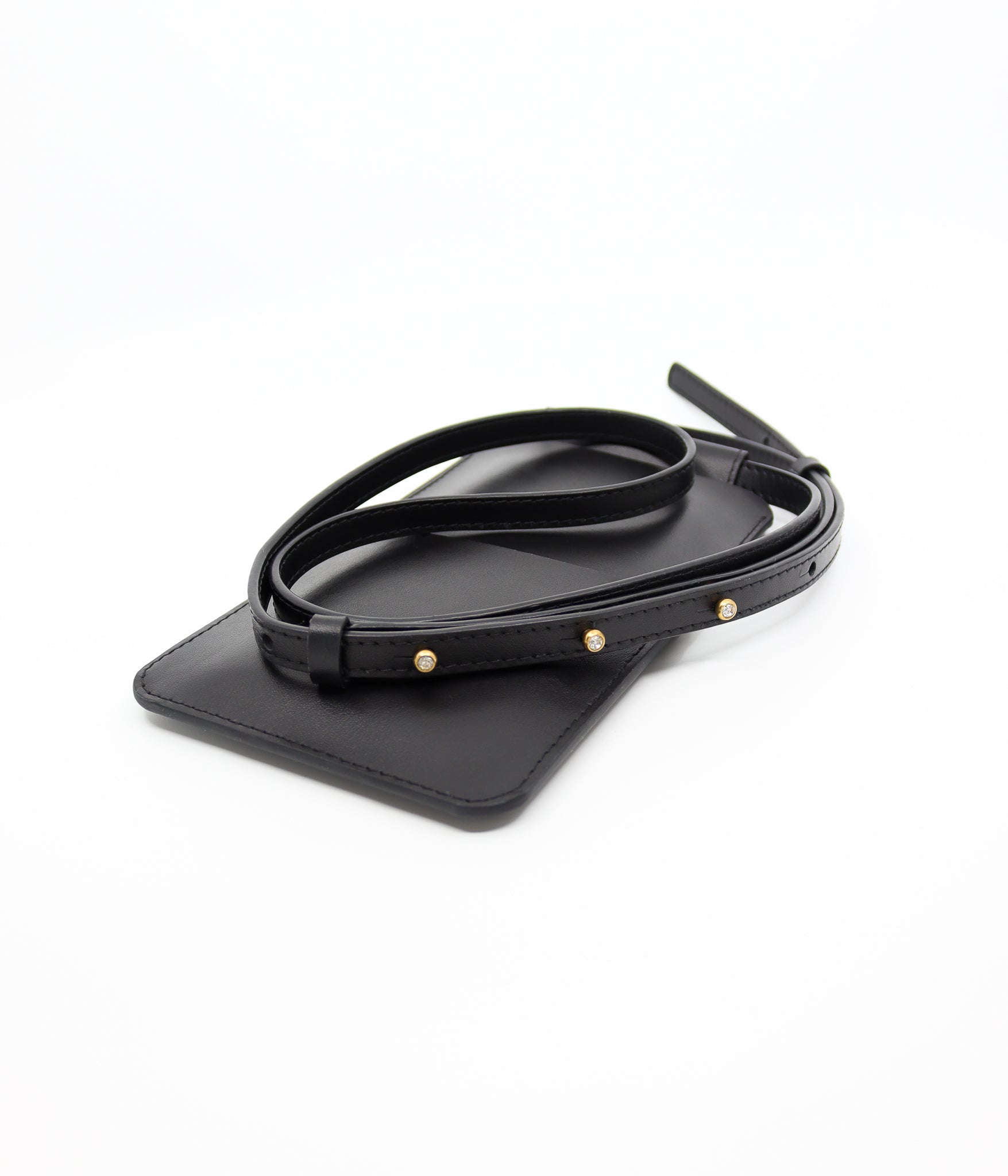 Leather Phone Bag - Black