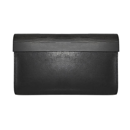 Large Glossy Wood Clutch