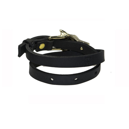 Wolf Leather Bracelet - Gold