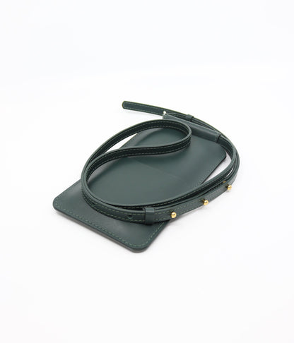 Leather Phone Bag - Forest Green