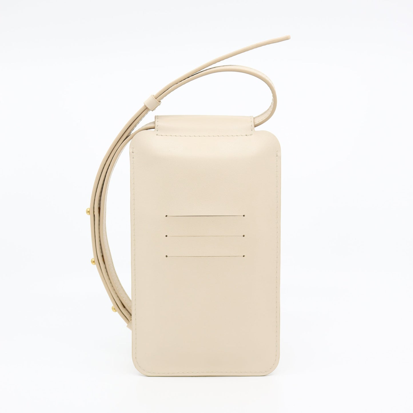 Leather Phone Bag - Beige