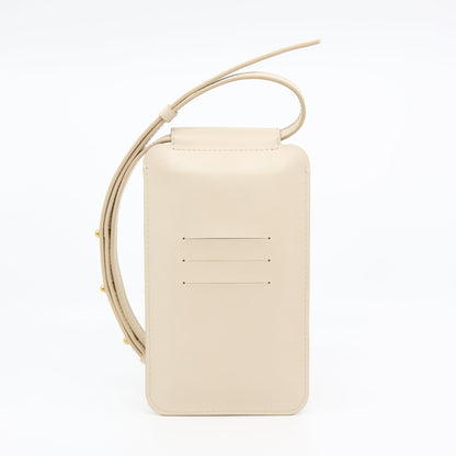 Leather Phone Bag - Beige