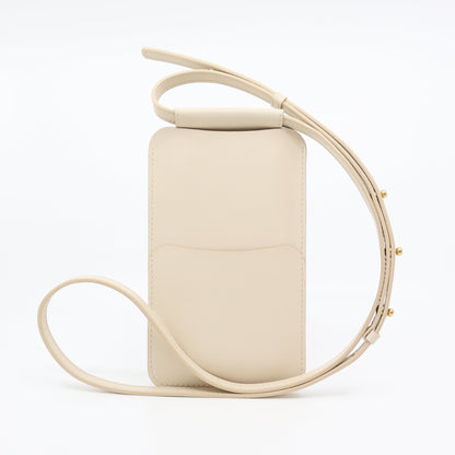 Leather Phone Bag - Beige