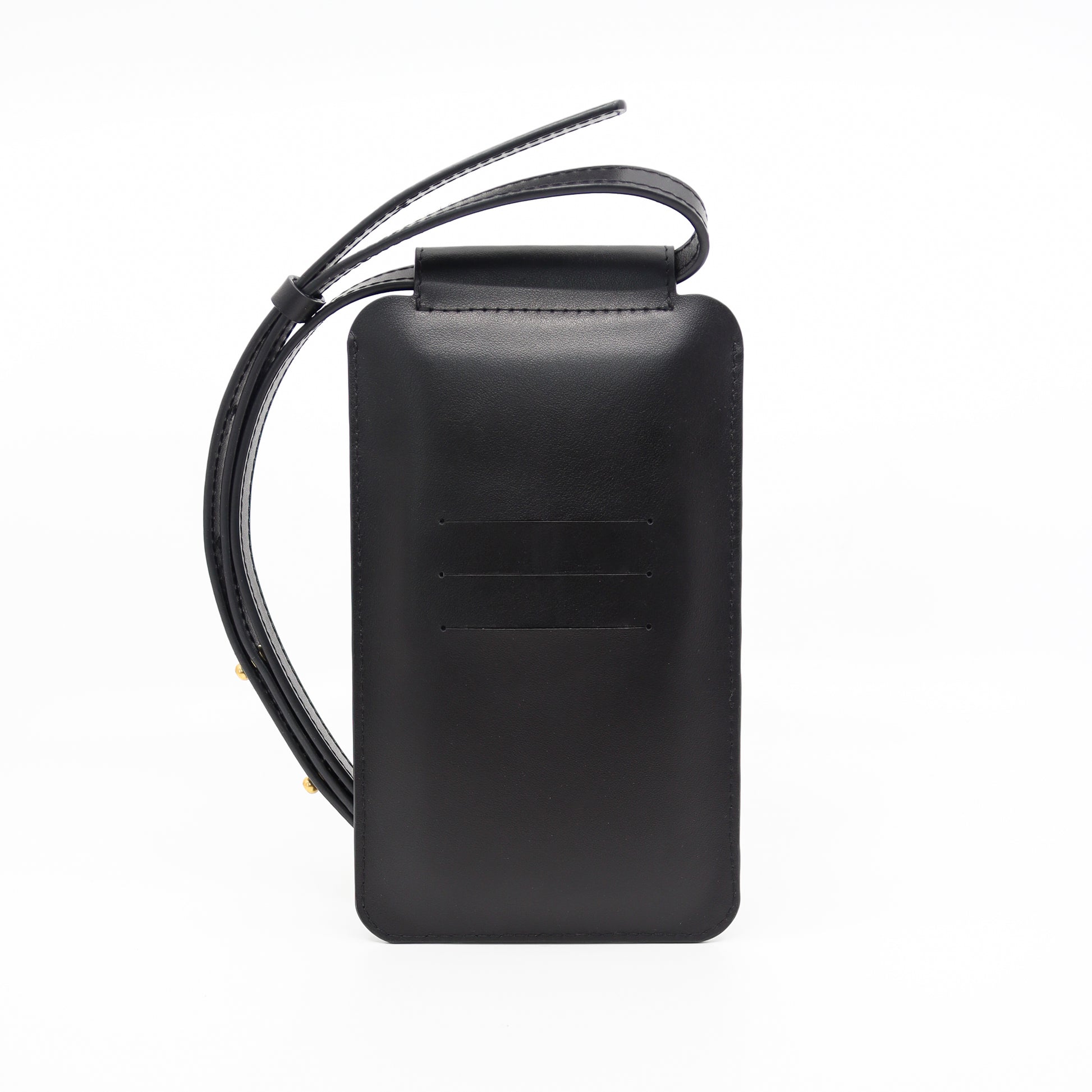 Leather Phone Bag - Black