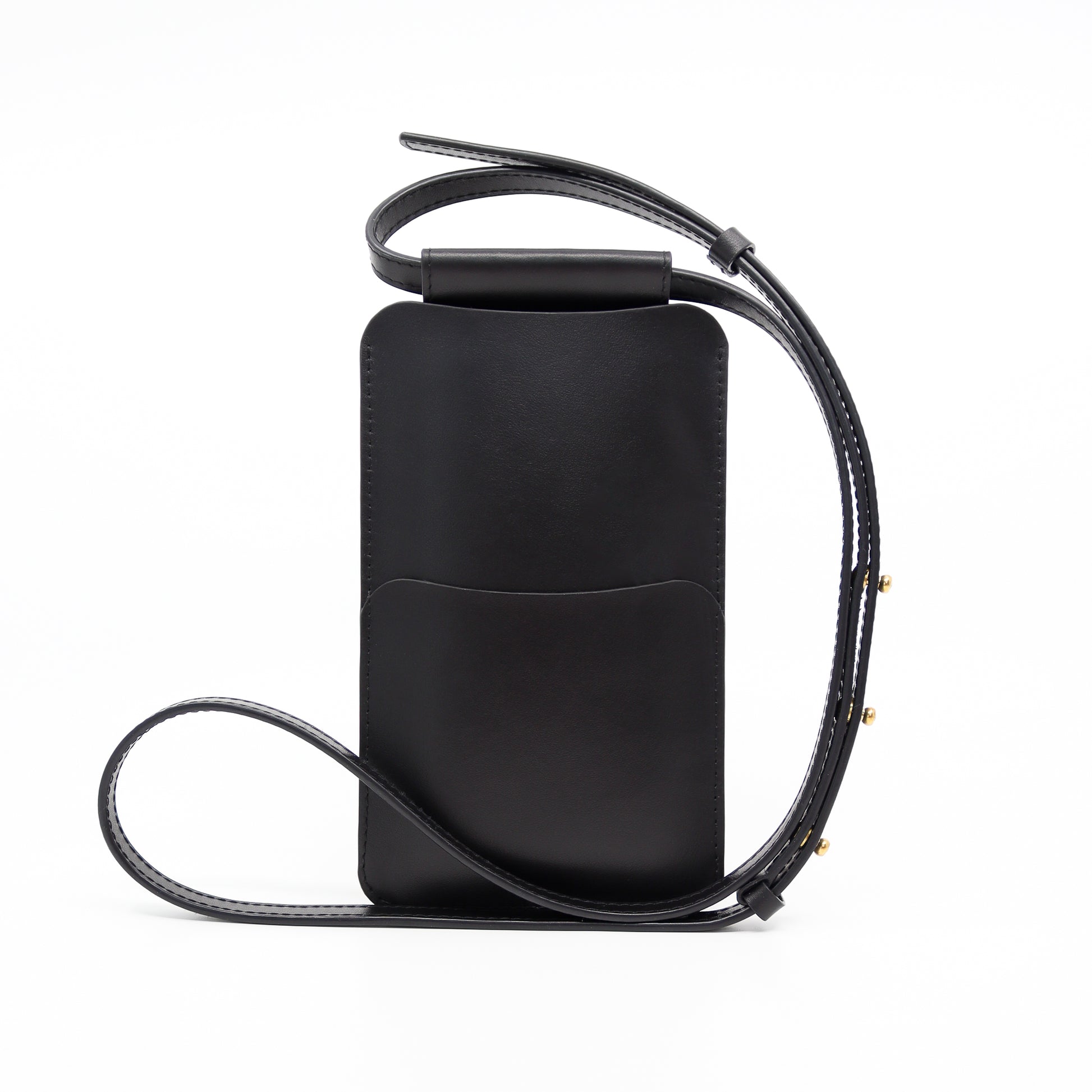 Leather Phone Bag - Black