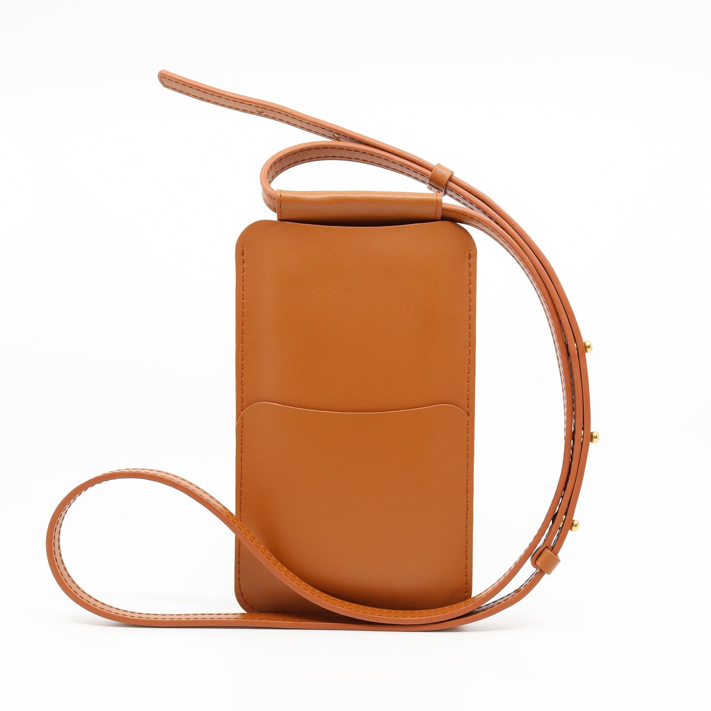 Leather Phone Bag - Tan