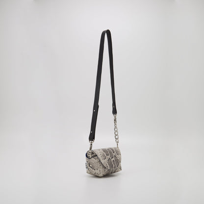 Handmade Leather Shoulder - Snake Print