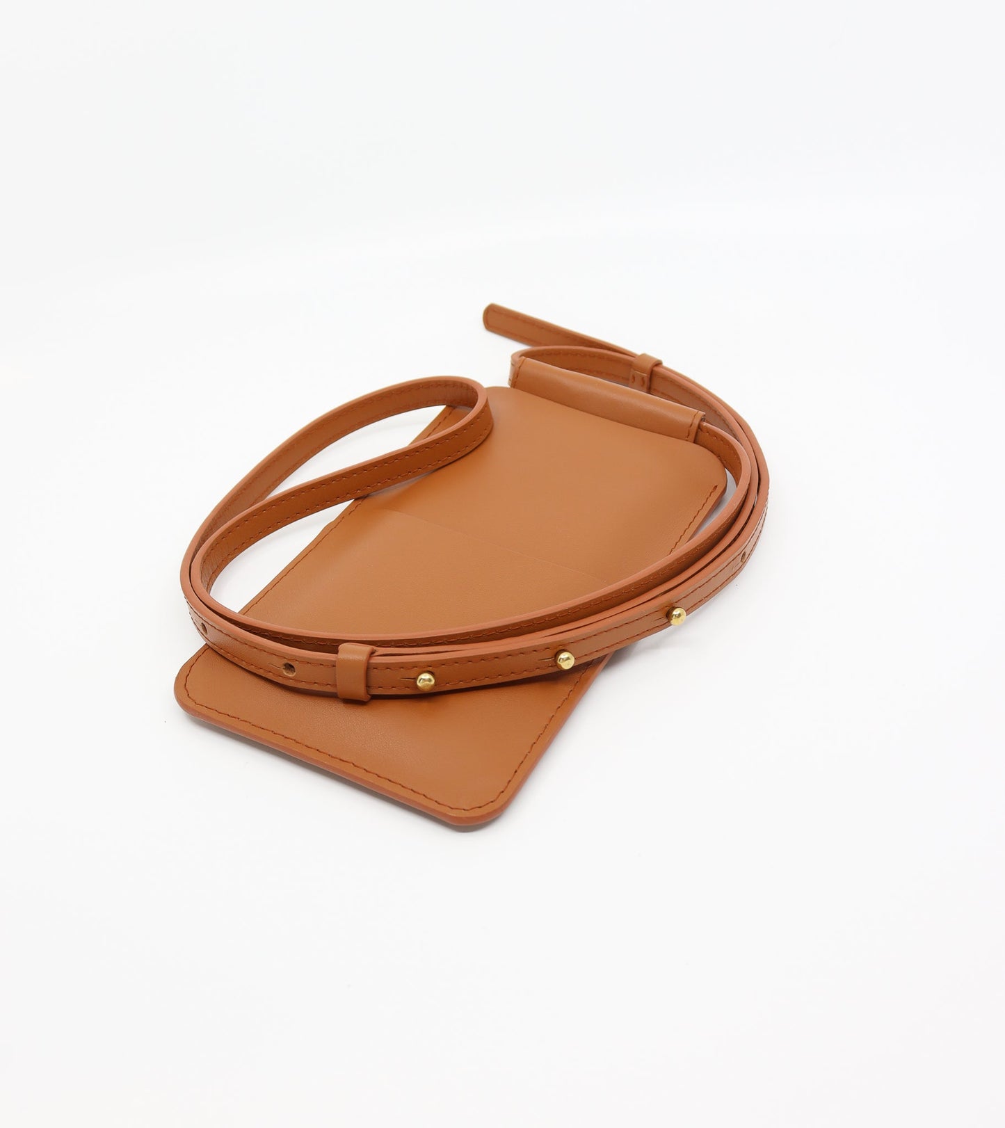 Leather Phone Bag - Tan